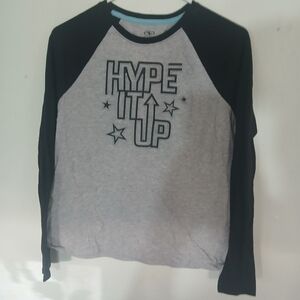 Athletic Works Black and Gray Long Sleeve Tee (0320)